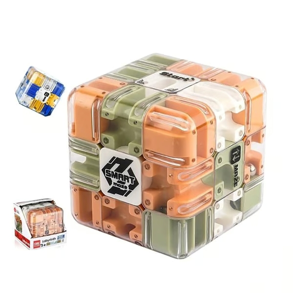 Cub logic portabil, Jojoy, THINKCUBE, plastic transparent, 7x7x7cm